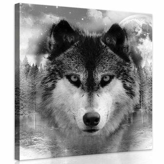 Wolf Canvas Schilderij PP10147O2