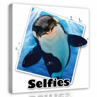 Orca- Selfies Canvas Schilderij PP12841O2