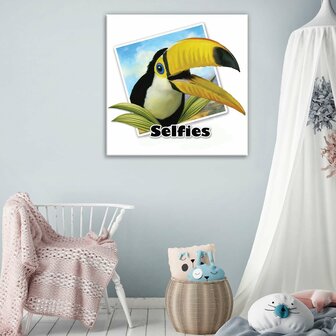 Parrot- Selfies Canvas Schilderij PP12835O2