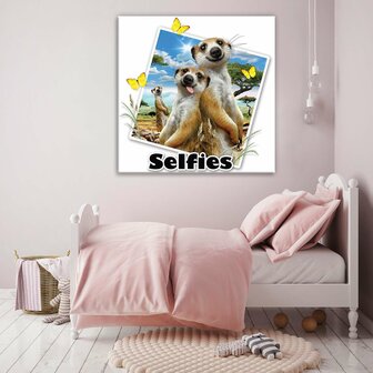 Meerkats- Selfies Canvas Schilderij PP12824O2