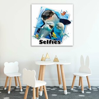 Animals- Selfies Canvas Schilderij PP12825O2