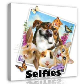 Animals- Selfies Canvas Schilderij PP12826O2