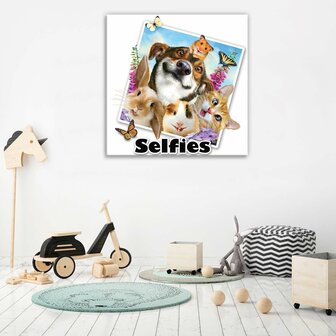 Animals- Selfies Canvas Schilderij PP12826O2