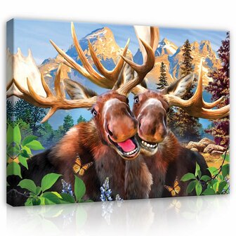 Funny animals- selfies Canvas Schilderij PP12864O1