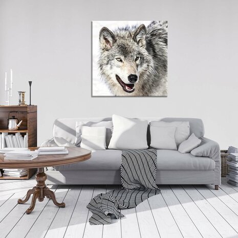 Snow Wolf Canvas Schilderij PP20307O2