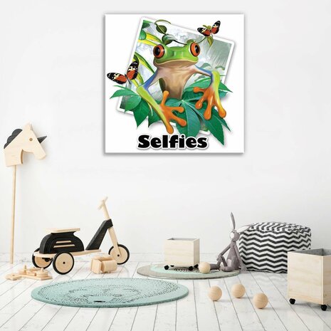 Frog- Selfies Canvas Schilderij PP12840O2