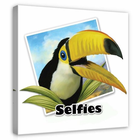 Parrot- Selfies Canvas Schilderij PP12835O2