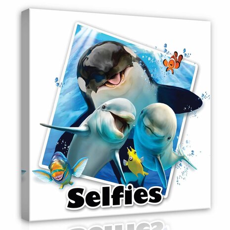 Animals- Selfies Canvas Schilderij PP12825O2