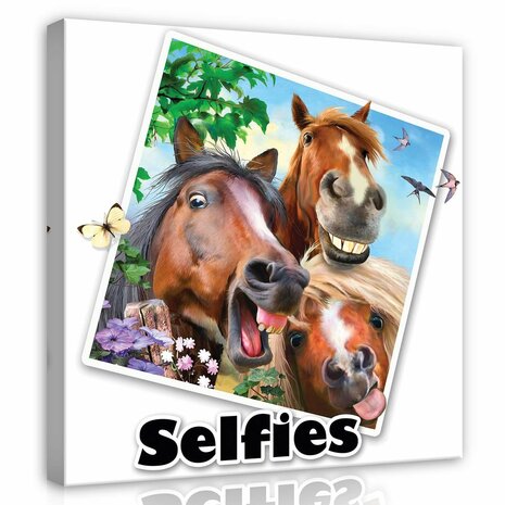 Horses- Selfies Canvas Schilderij PP12816O2