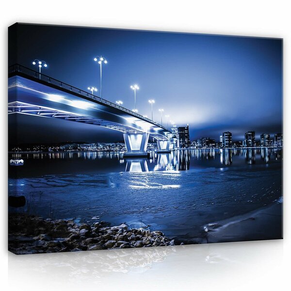 City at night Canvas Schilderij PP12991O1