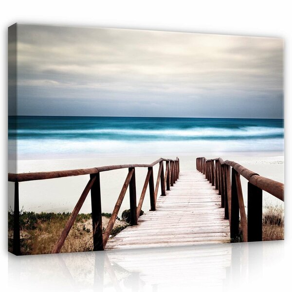 Beach Bridge Canvas Schilderij PP12283O1