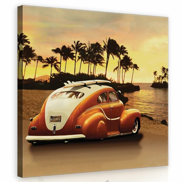 Beetle on the Beach Canvas Schilderij PP20317O2