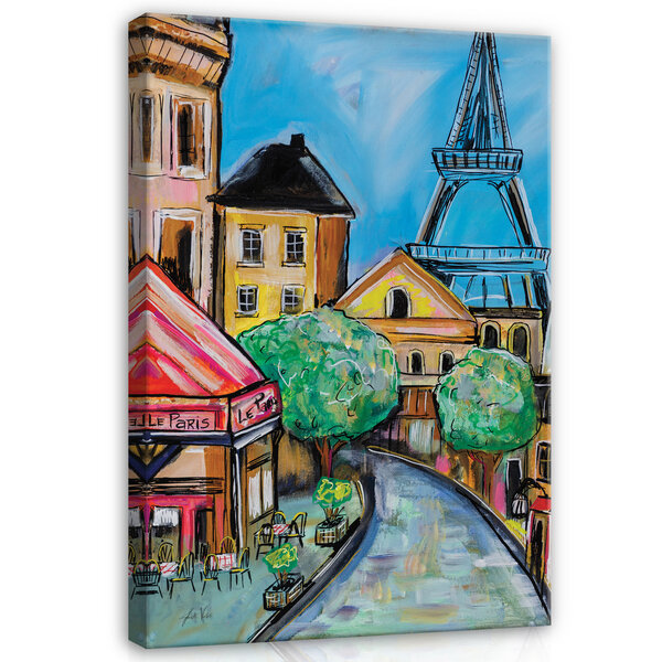 City Paris Image Street Canvas Schilderij PP14353O20