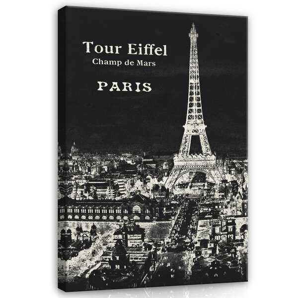 City Paris Drawing Art Canvas Schilderij PP14360O20