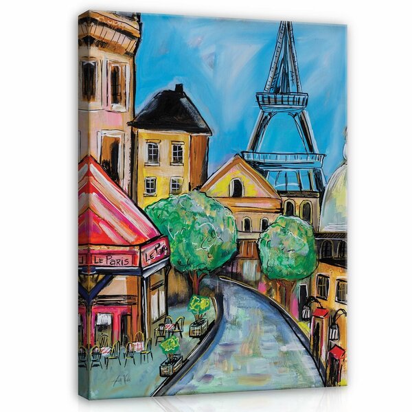 City Paris Image Street Canvas Schilderij PP14353O1