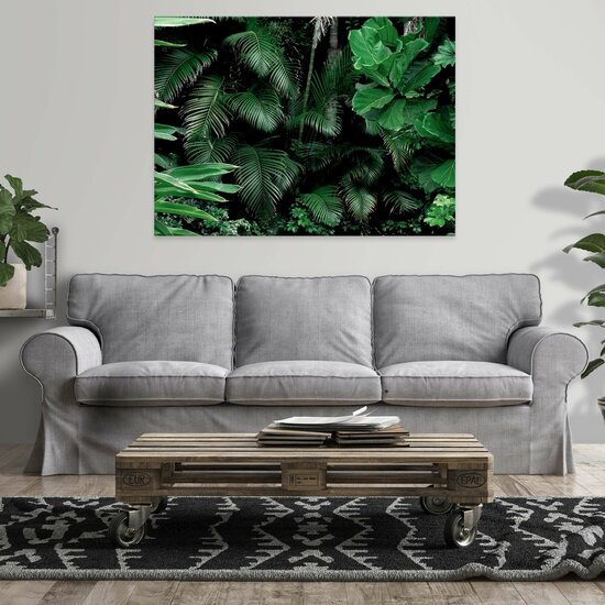 Nature Forest Rainforest Leaves Canvas Schilderij PP14402O1