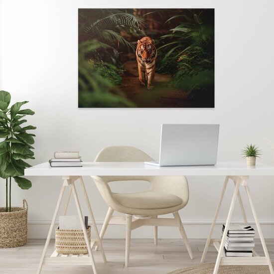 Nature jungle tiger green Canvas Schilderij PP14423O1