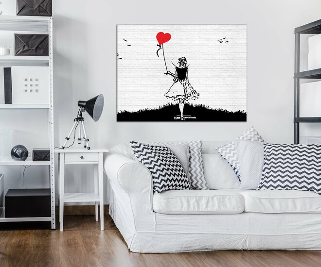 A Girl with Balloon Banksy Canvas Schilderij PP20200O1