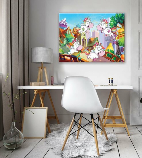 Unicorns Canvas Schilderij PP11708O1