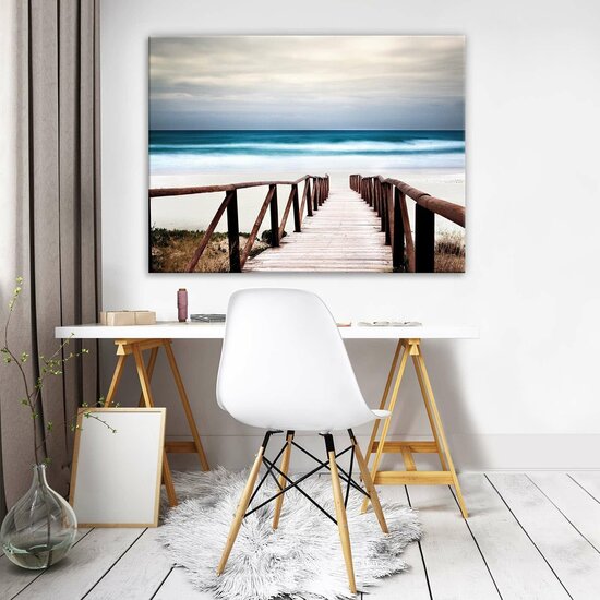 Beach Bridge Canvas Schilderij PP12283O1