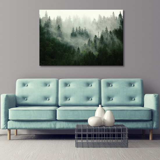 Forest in the fog Canvas Schilderij PP13026O20