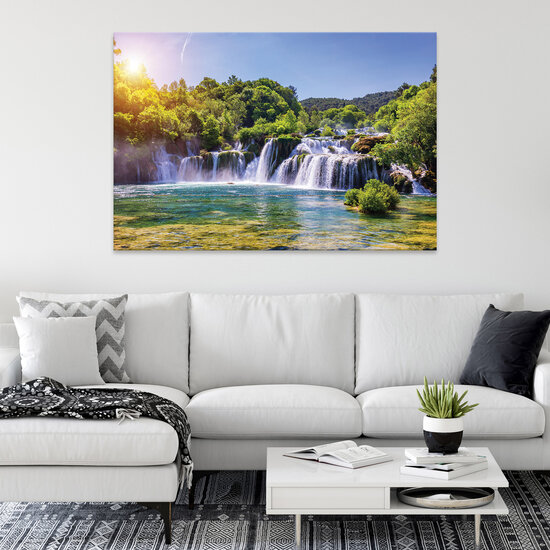 Lanscape nature waterfall forest Canvas Schilderij PP14506O20