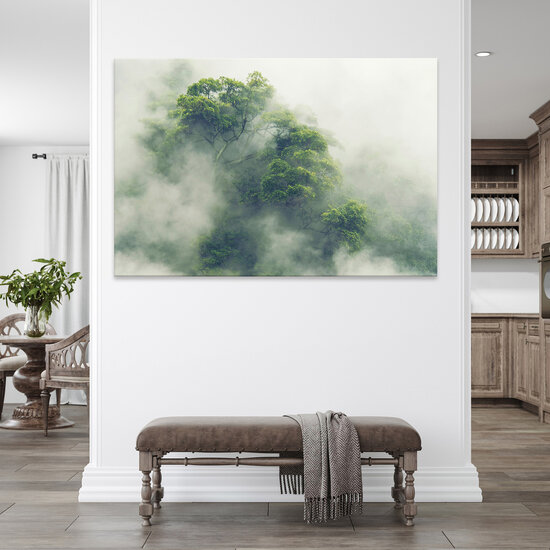 Landscape nature forest fog Canvas Schilderij PP14519O20