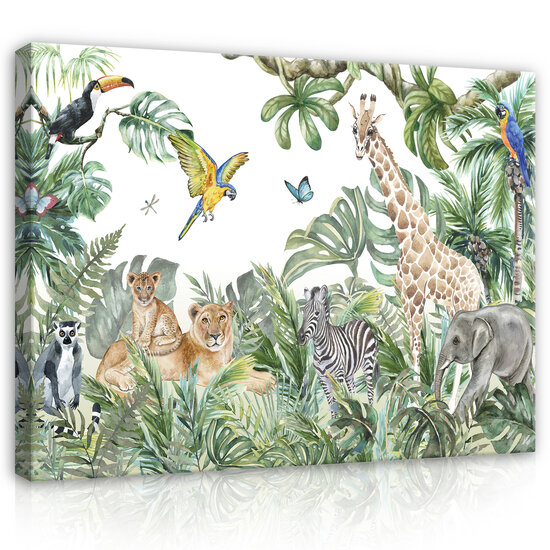 For children jungle animals Canvas Schilderij PP14522O20