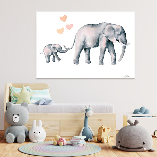 For Children Animals Elephants Boho Canvas Schilderij PP14399O20