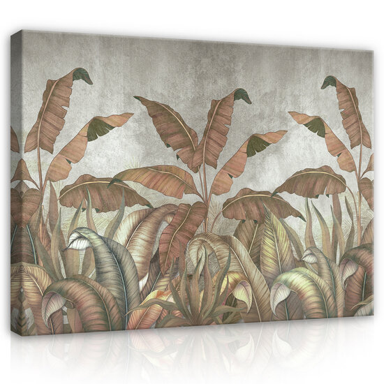 Imitation nature concrete leaves Canvas Schilderij PP14530O20