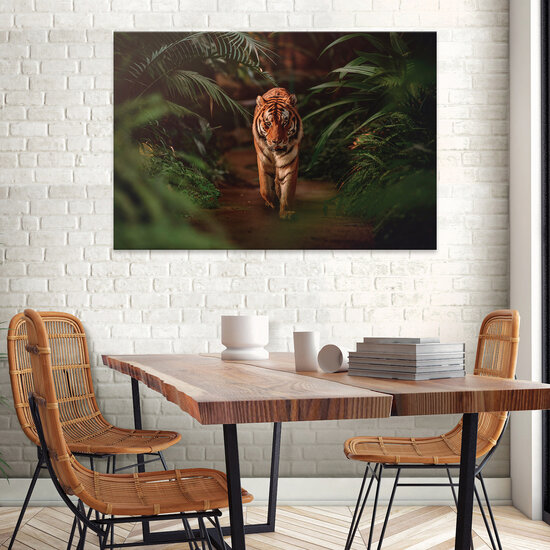 Nature jungle tiger green Canvas Schilderij PP14423O20