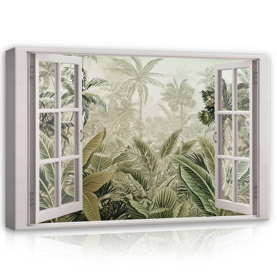 Window - Jungle Canvas Schilderij PP14051O20