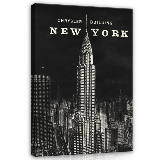 City New York Image Drawing Canvas Schilderij PP14361O20