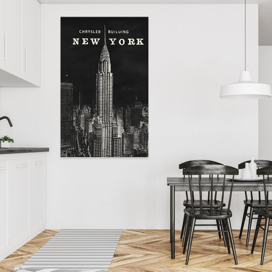 City New York Image Drawing Canvas Schilderij PP14361O20