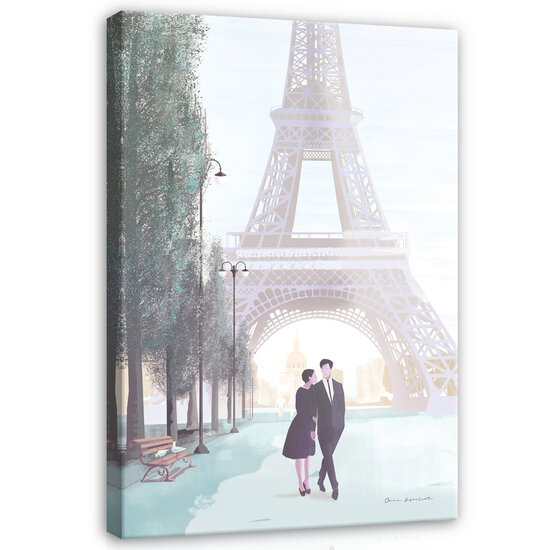 Cities Paris Characters Couples Canvas Schilderij PP14352O20