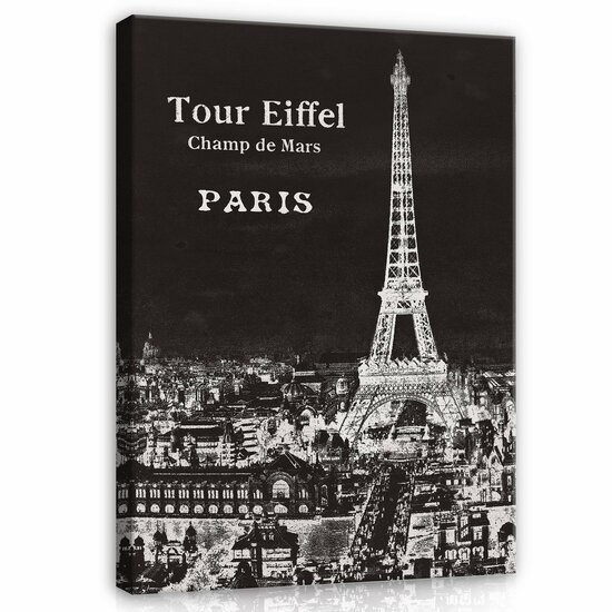 City Paris Drawing Art Canvas Schilderij PP14360O1