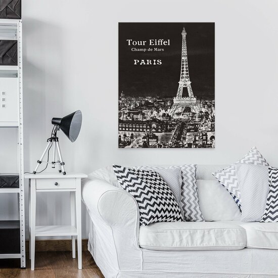 City Paris Drawing Art Canvas Schilderij PP14360O1