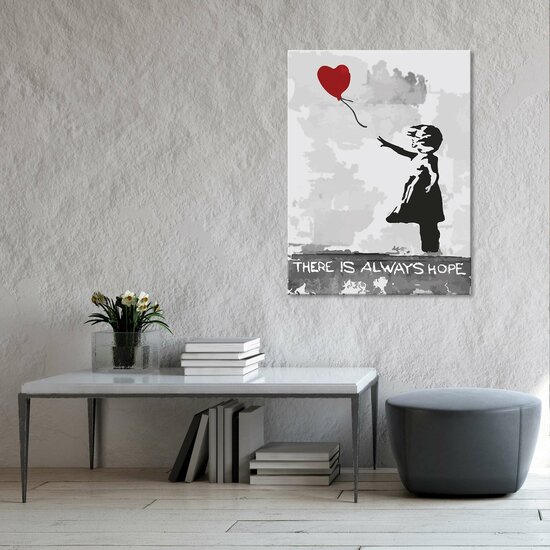 Little Girl with Balloon Banksy Canvas Schilderij PP2039O1