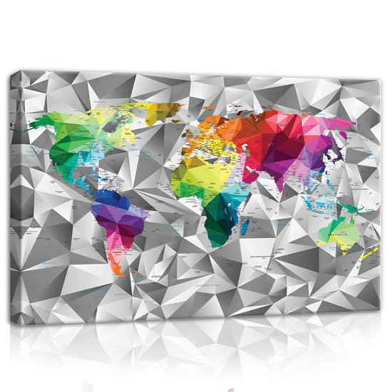 Colorful map Canvas Schilderij PP11188O4